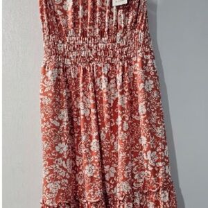 Lucky Brand Orange and White Floral Top